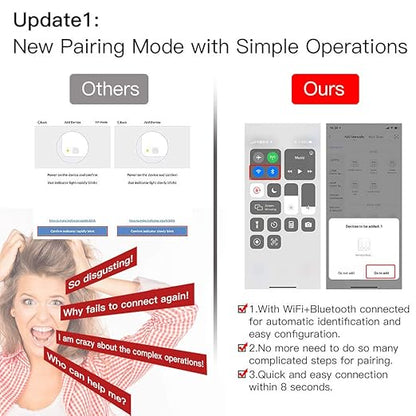 MoesGo 2nd Generation WiFi RF433 Smart Touch Wall Single Fire Smart Switch,No Neutral Wire Needed Compatible with Smart Life/Tuya App, Works with Alexa and Google Home Single Pole 110V Black 3 Gang