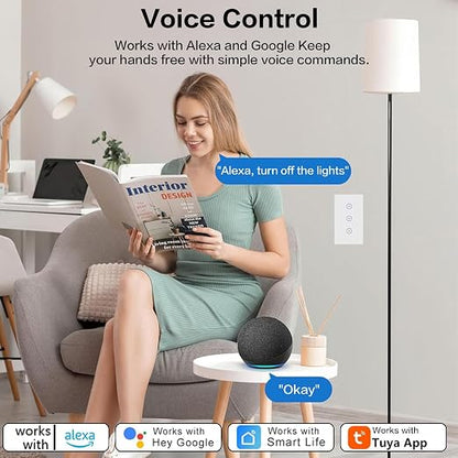 Jinvoo Smart Light Switch, WiFi Light Switch, Smart Switchh, Alexa Lightt Switchh, Compatible with Alexa and Google, Smart Life Control, Glass Panel Timer, No Hub Required (3 Gang)