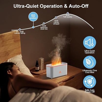 LtYioe Top Fill Mini Humidifiers for Bedroom, 160ml Ultrasonic Cool Mist Aroma Diffuser, 26dB Quiet, Air Humidifier, 7 Color Lights, Easy to Fill & Clean, 8Hours, Auto-Off, for Home & Office, White