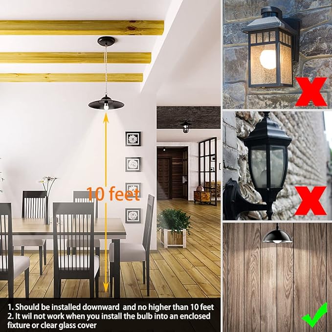 LUXON Motion Sensor Light Bulb,9W Smart Bulb Radar Dusk to Dawn LED Light Bulbs,E26 Base Indoor Sensor Night Lights Soft White 2700K Outdoor Motion Sensor Bulb Auto On/Off 2 Pack
