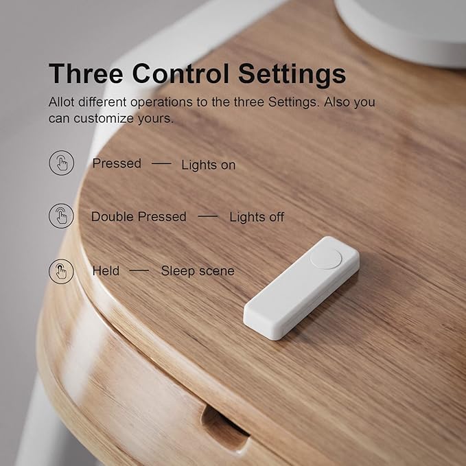 THIRDREALITY ZigBee Smart Button with Smart Bridge MZ1, 3-Way Remote Control,Compatible with Google Home, Apple Home, SmartThings, Home Assistant etc.