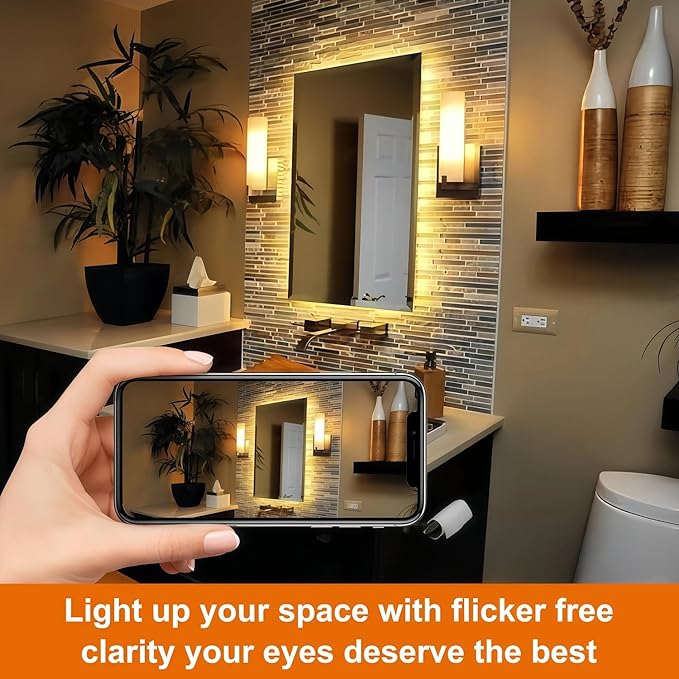 Vinaco 7.3 Inch E26 T10 Tube Bulb Dimmable, 6 Pack T10 Tubular Bulb LED 6W Equal. 60W Warm White 2700k, Clear Glass T10/T30 LED Edison Bulb for Sconce, Floor Lamp, Tall Island Pendant Lamp