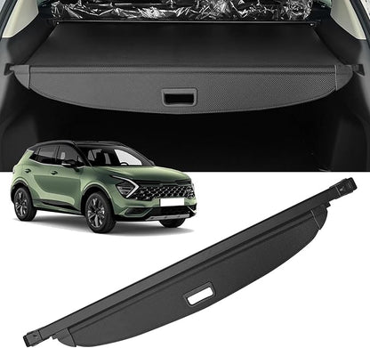 AUXKO Retractable Cargo Cover for Kia Sportage 2026-2023, Trunk Cargo Cover Luggage Security Shade Cover for 2026 2025 Kia Sportage Shielding Shade Anti-Peeping Luggage Privacy Screen, Carbon Fiber