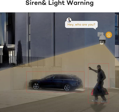 ONWOTE 20X Optical Zoom 4K PTZ PoE IP Security Camera, Auto Cruising& Human Tracking, AI Detection Trigger Color Night Vision, 360° Pan 95° Tilt, Two Way Talk, 262-328ft IR, Outdoor Commercial Camera