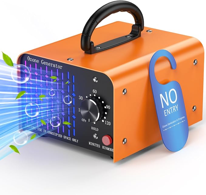65000MG Ozone Odor Eliminator Generator for Home & Car Orange
