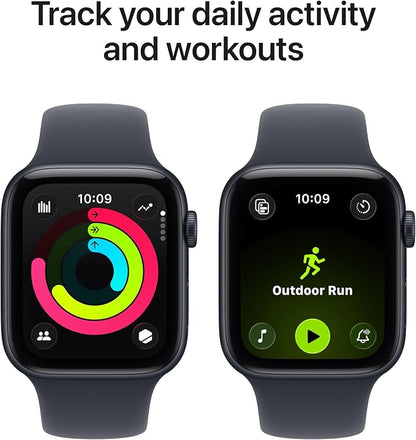 Apple Watch SE 3 [GPS 44mm] Smartwatch with Midnight Aluminium Case with Midnight Sport Band - M/L. Fitness and Sleep Trackers, Heart Rate Monitor with AppleCare+ (2 Years)