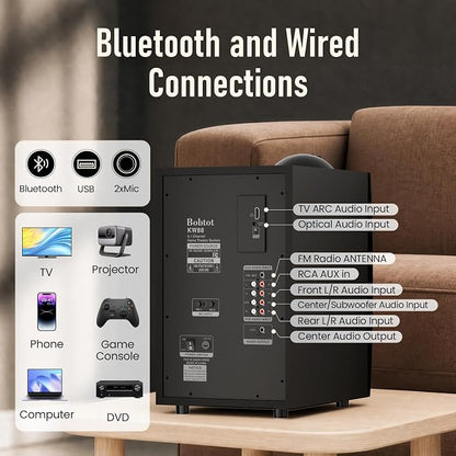 Bobtot Wireless Surround Sound System Home Theater System