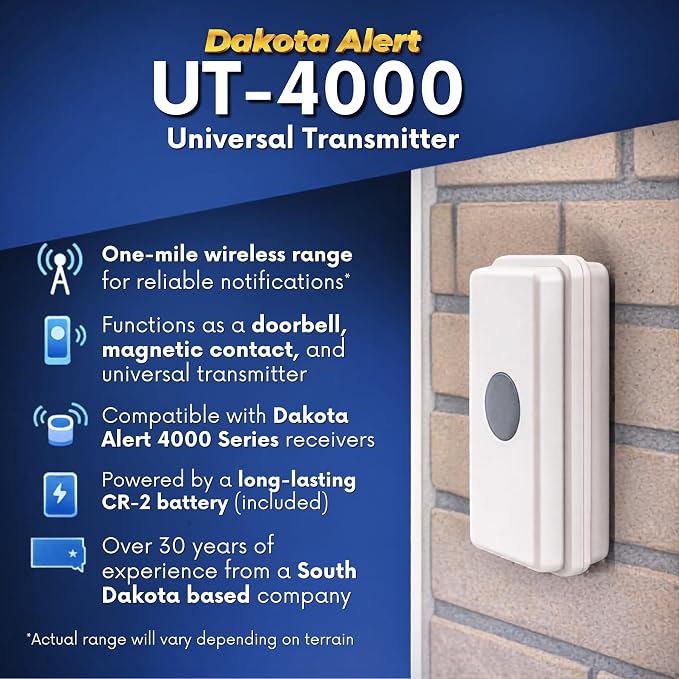 Dakota Alert DCPA-4000 Wireless Driveway Alarm Probe Kit with Bonus UT-4000