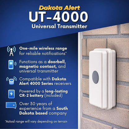 Dakota Alert DCPA-4000 Wireless Driveway Alarm Probe Kit with Bonus UT-4000