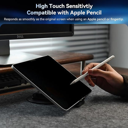 Privacy Screen Protector Compatible with iPad Pro 13 Inch M4/M5 [2024/2025 7/8th Gen], Anti Glare Blue Light Spy Filter Private, High Sensitive Bubble-Free Easy Install Black Security Screen Shield