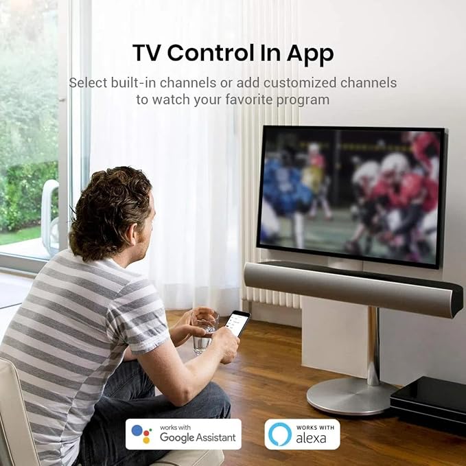 Broadlink RM4 Mini Smart Remote(2.4GHz Wi-Fi Only)- IR Blaster Hub for Smart Home Automation, Infrared TV Air Conditioner Remote Replacement Compatible with Alexa, Google Assistant, IFTTT (Pack of 2)