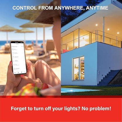 Diodesy- WiFi LED Smart BR30 Light Bulb 8W (65W Equivalent) 650 Lumens 2200K-6500K Color Selectable E26 Medium Base Dimmable Pack of 4- Recessed Flood Light Works with Alexa and Google Assistant Only