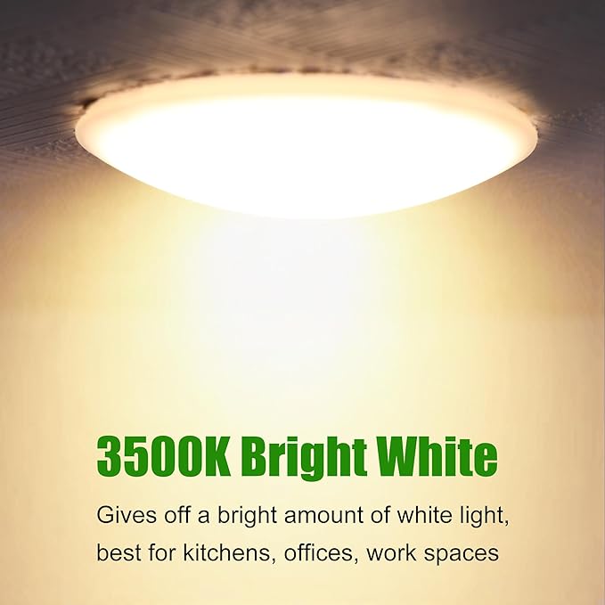 3-Inch 12 Volt RV LED Recessed RV Puck Light with Quick Connector, 3500K Bright White, RV Interior Light for RV Boat Trailer Camper Motorhome Truck Yacht Van, 6Packs
