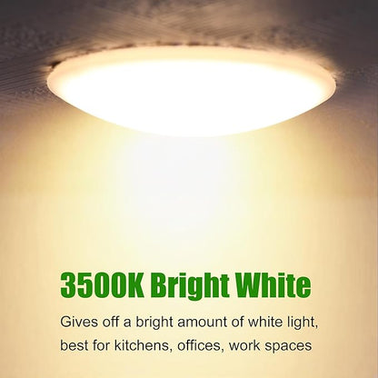 3-Inch 12 Volt RV LED Recessed RV Puck Light with Quick Connector, 3500K Bright White, RV Interior Light for RV Boat Trailer Camper Motorhome Truck Yacht Van, 6Packs