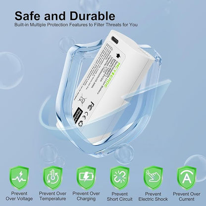 2-Pack WBAT1 Replacement Battery, Upgraded 7000mAh USB-C Removable Battery Pack for WYZE Cam Pro 2K Camera