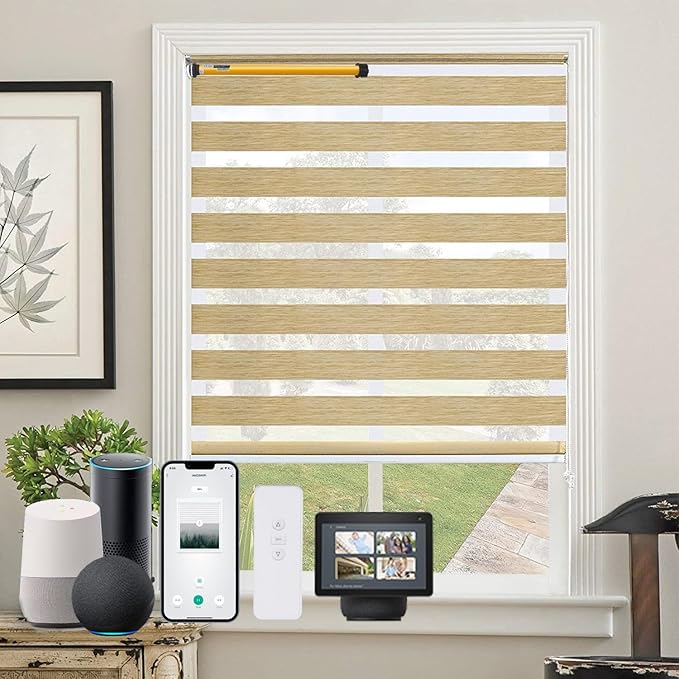 WiFi Blinds Motor for 1.75"(43mm) Tube, Electric Windows Shade, Smart Tubular Motor, App Timer and Group Control, Compatible with Alexa and Google Home