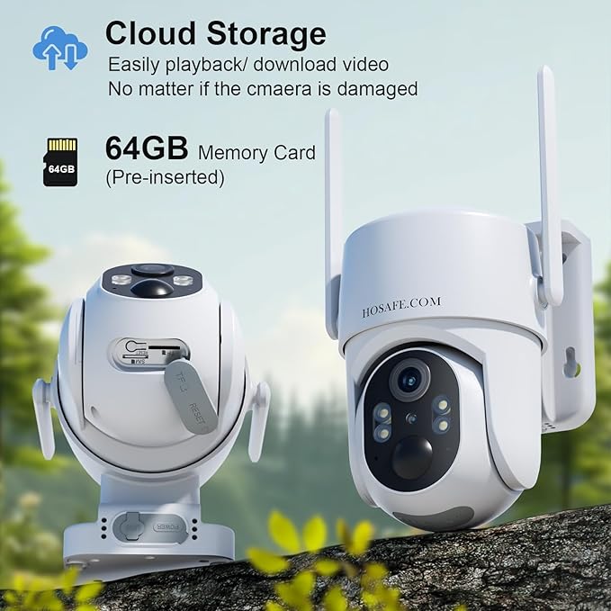 No WIFI Security Camera No Internet Needed, 4G LTE Cellular Security Camera Outdoor Wireless, Cell Camera with SIM Card, PIR Sensor, 2K Color Night Vision, SD/Cloud, 2-Way Talk, IP66 Waterproof
