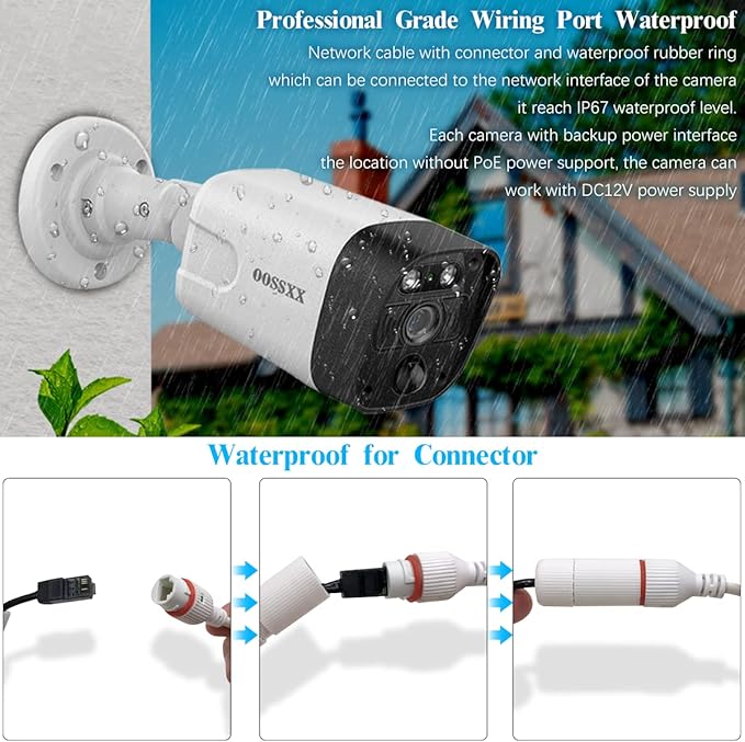 (2026 Update) 4K PoE Security Camera System w/PIR & AI Human Detection, 8CH NVR w/ 4TB HDD, 8 Cameras, 130° Ultra Wide Angle, 60-Day Recording, 2-Way Audio, Remote Control, No Monthly Fee