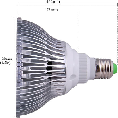ABI True 26W Red 620-630nm PAR38 LED Grow Light Bulb with Active Cooling for Flowering