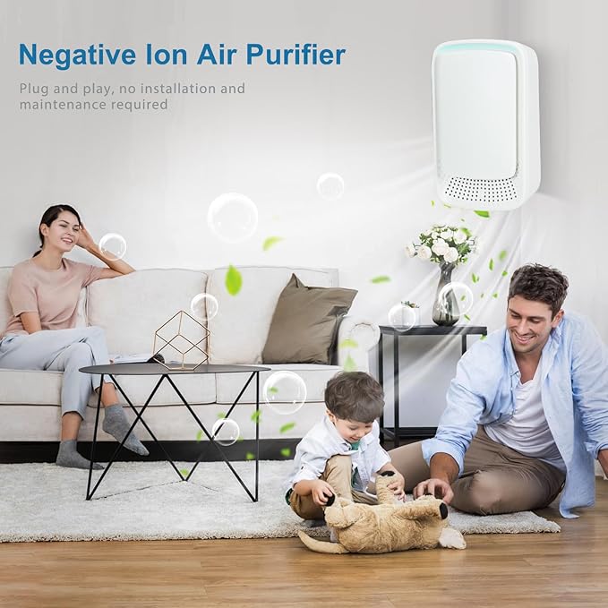 4Pack Plug In Air Ionizers for Home,Negative Ion Air Purifier -Plug In Air Freshener for Home, Office, Bathroom and Living Room,Portable Ion Air Purifiers Odor,Pets Smell (4)