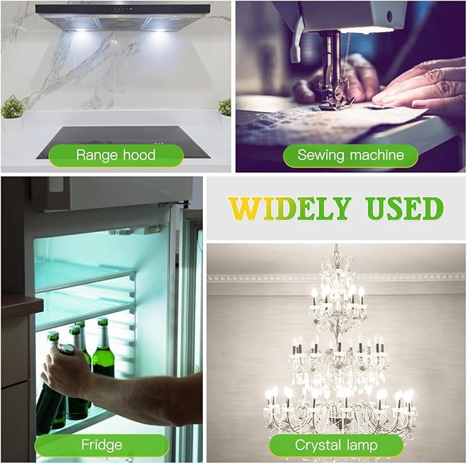 Mikikit 2pcs Led Light Bulbs Warm Replacement for Light Bulb Socket Base for Bedroom