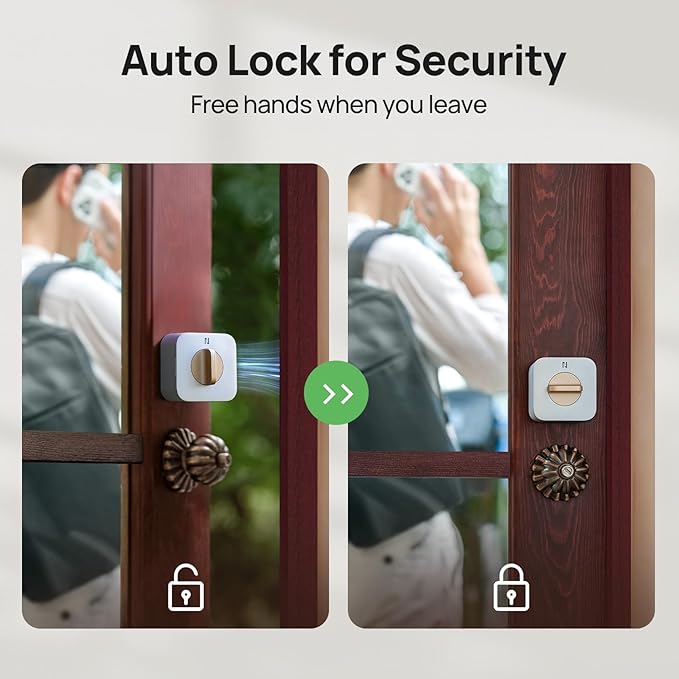 Anona Holo Wi-Fi Smart Lock, Keyless Entry Door Lock with App Remote Control, Auto-Lock & Anomaly Detection, Non-Destructive Installation, Supports Alexa, Apple Home, Matter