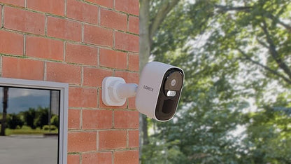 Lorex Connect 2K Wi-Fi Battery-Powered Spotlight Camera | New APP | Motion Detection | Color Night Vision | Flexible Storage: MircoSD (not Included) or Cloud | Versatile mounting | IP66 Weatherproof