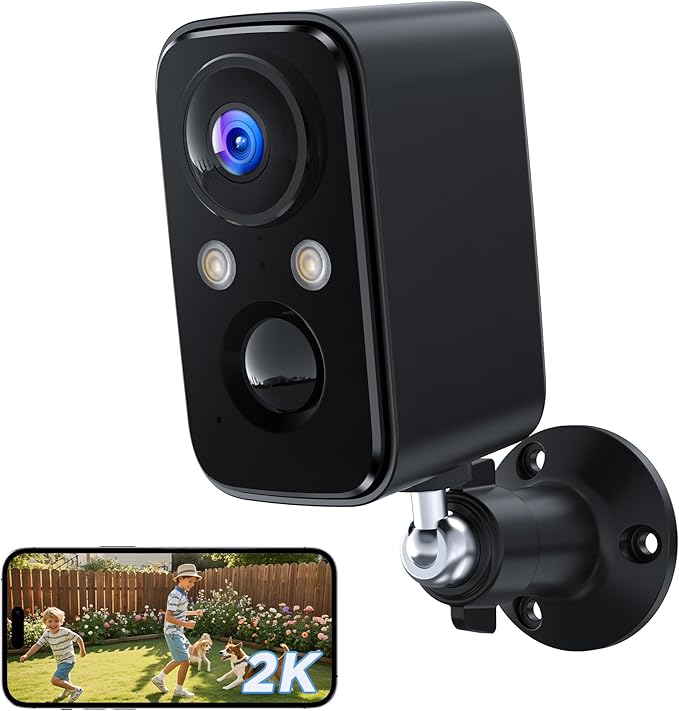 BECAMSO Security Cameras Wireless Outdoor Battery: 2K WiFi Camera Indoor for Home Security System - CCTV Camera Waterproof Night Vision Camaras de Seguridad para Casa Inalambricas