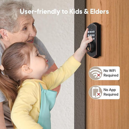 M19 Fingerprint Door Lock, Smart Keyless Entry Deadbolt for Front Door ORB