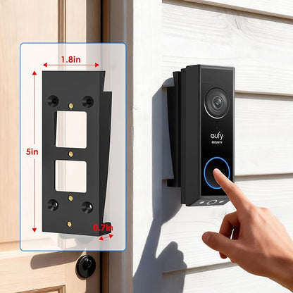 Doorbell Vinyl Siding Mount/Angle Adjustment Mount for Eufy Doorbell E340/C30/C31, Doorbell Corner Mounting Bracket Wedge Kit for Eufy Video Doorbell Camera, for 4 Inch Standard Vinyl Siding