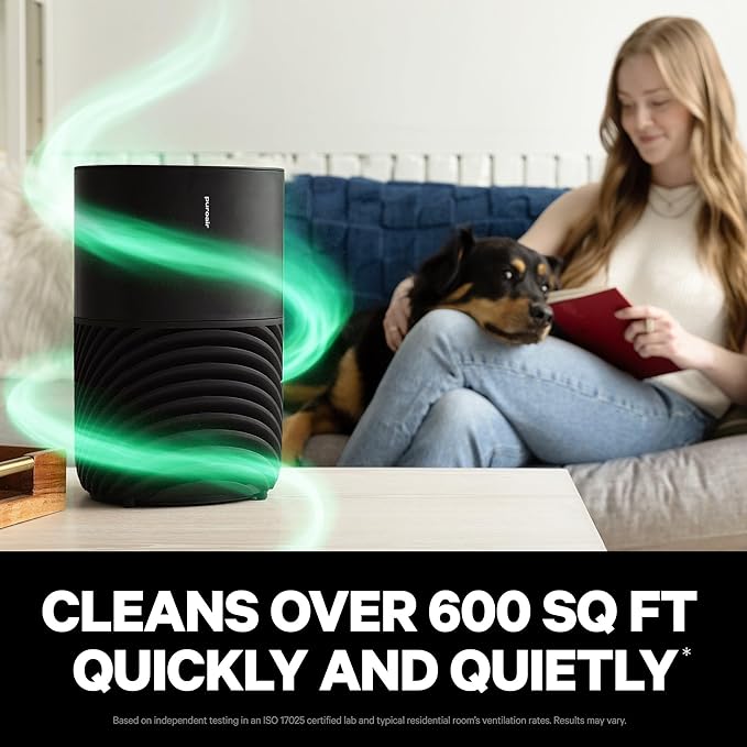 PuroAir 130x HEPA Air Purifiers for Home Pets - Covers Up To 600 Sq Ft - Filters Up To 99.9% of Pollutants, Smoke, Pollen, Dust - Quiet HEPA Air Filter - Air Purifiers for Bedroom (2 Pack)