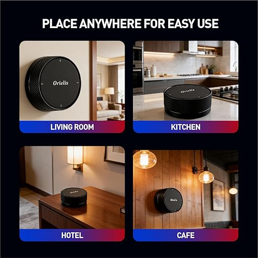 Zigbee Switch, Zigbee Button, Wireless Smart Button, Supports to Create Smart Scenes, Trigger Connected Devices on APP with Three Control Options, Tuya ZigBee Gateway Required (V2 or Higher), Black