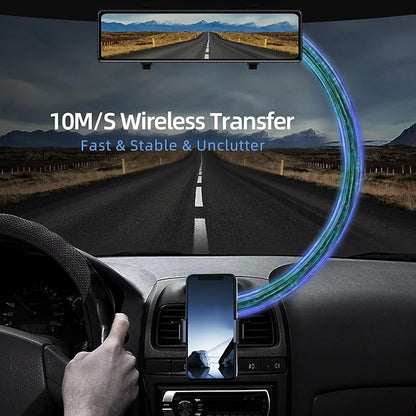 12" Mirror Dash Cam Front and Rear, 4K Dual Dashcam for Cars with Voice Control, WiFi ADAS&BSD&LCA, GPS, Reverse Assist, G-Sensor, 24 Parking Monitor, Free 64GB Card