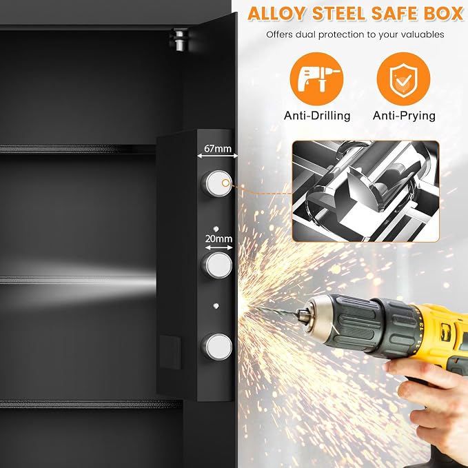 6.0 Cu Ft Large Safe Box for Home Use, 27.6"H Heavy Duty Home Safe