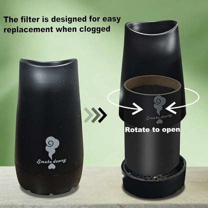 Personal Smoke Filter, Pocket Size Portable with Replaceable Filter, Biodegradable, Reusable Up to 500 Uses (Mint green, A set)