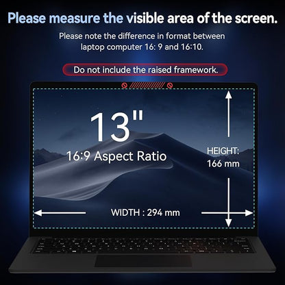 360° Laptop Privacy Screen 13.3 Inch for 16:9 Computer, 13" Monitor 4 Way Privacy Anti Glare Protector Blue Light Filter Shield Film Compatible with Lenovo/Hp/Dell/Acer/Asus/Thinkpad/Envy/Toshiba