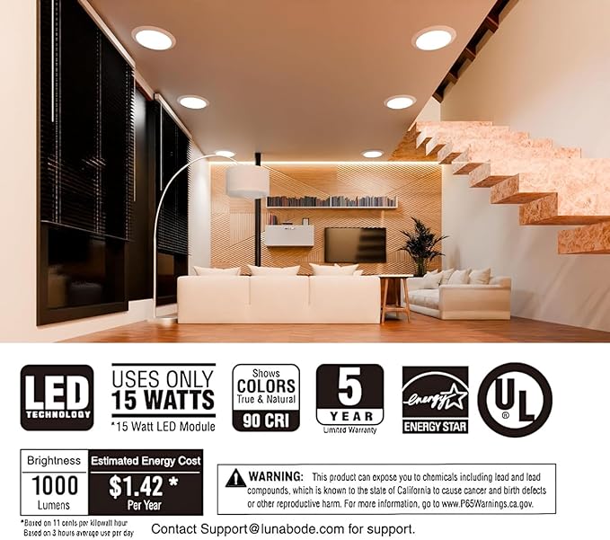 7.5 Inch Disc Light I Dimmable Ceiling Light Fixtures | 5CCT LED Lights 2700K/3000K/3500K/4000K/5000K | Flush Mount Ceiling Light I ETL & UL Certified I LED Lights for Bedroom - 12 Pack