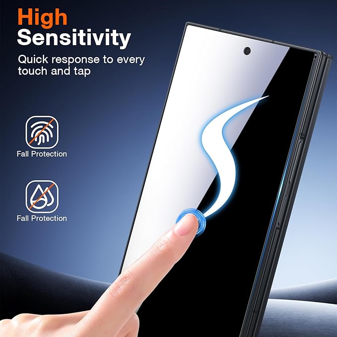 Asstar 2 Pack Samsung Galaxy Z TirFold Privacy Screen Protector, 9H Hardness Tempered Glass Front Privacy Screen Protector, Anti-Scratch Case Friendly Accessories Bubble Free