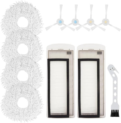 Replacement Accessories Compatible with Robot Sweeping Narwal T10,Microfiber X2 Filters X4 Side Brushes X4 Mop Cloth X1 Brush