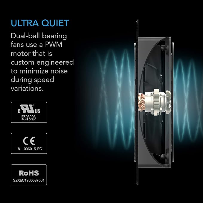 AC Infinity AIRPLATE T7, Quiet Cooling Fan System 12".