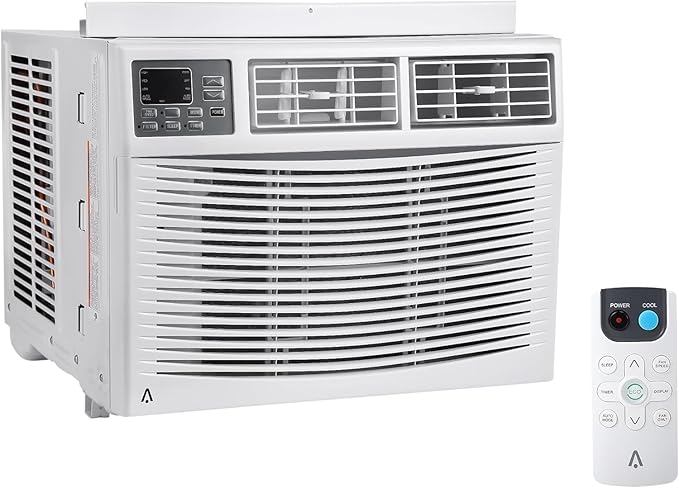 10000 Btu Window Air Conditioner for Home Windows, Window-Mounted Window Ac Unit with Remote & App Control, Sleep, Timer Modes, Ideal for Rooms Up to 450 Square Feet, Low Noise