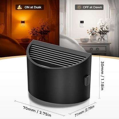 DORESshop Night Light, Night Lights Plug into Wall, Adjustable, Amber | 3 Level Brightness Adjustable Night Light, Dusk to Dawn Sensor, Nightlights for Adults, Bedroom, Bathroom, Hallway, 4 packs