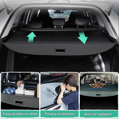 Powerty Cargo Cover for 2018-2024 VW Volkswagen Tiguan Accessories Trunk Cover Retractable Trunk Shielding Shade Cargo Luggage Cover No Gap(NOT for 2025 Volkswagen Tiguan)