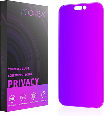 PDDKISS Compatible for iPhone 14 Pro Max Privacy Screen Protector Tempered Glass 6.7 inch Display, Gradient Colorful Anti Spy Light HD Easy Installation