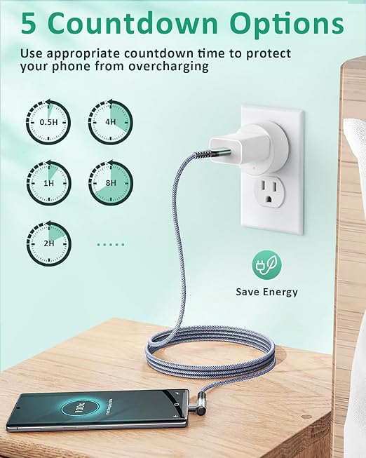 Remote Control Outlet Plug with Countdown Function, 15A/1500W, 500 Feet RF Range Wireless Light Switch, No Wiring Needed Remote Outlet for Small Electrical Appliance,3 Outlets & 1 Remote
