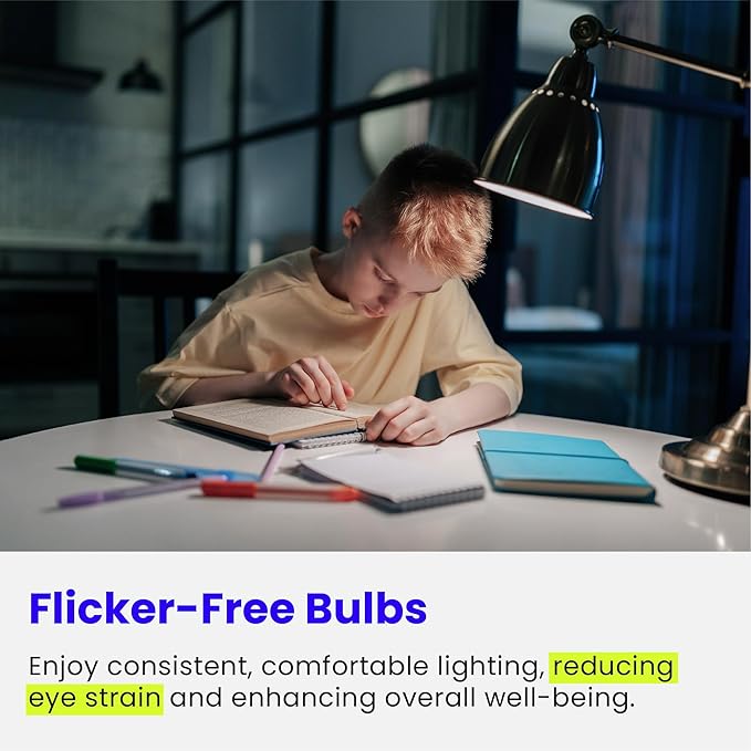 Feit Electric A19 LED Light Bulb, 60W Equivalent, E26 Medium Base, 800 Lumens, 3500K Neutral White, Non-Dimmable Standard Light Bulb, 10-Year Lifetime, A800/835/10KLED/4, 4 Packs