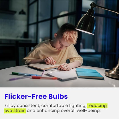 Feit Electric A19 LED Light Bulb, 60W Equivalent, E26 Medium Base, 800 Lumens, 3500K Neutral White, Non-Dimmable Standard Light Bulb, 10-Year Lifetime, A800/835/10KLED/4, 4 Packs
