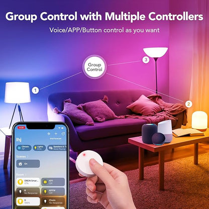 OREiN Matter Smart Light Bulbs 2Pack A19 with 4Pack BR30 Reliable WiFi Light Bulb with Matter LED Color Changing Light Bulbs CRI90 Compatible with Alexa GoogleHome AppleHome SmartThings Siri