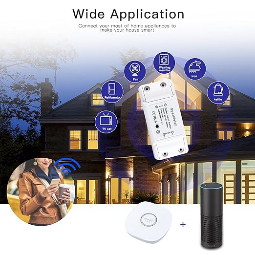2pcs Zigbee 3.0 DIY Smart Switch WiFi Wireless Remote LED Light Controller Compatible with Alexa & Google Home Assistant for SmartThings, Hub Required