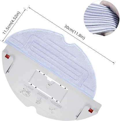 6 Pcs Mop Cloth Pad for Roborock S7 / S7+ / S7 MaxV / S7 MaxV Plus / S7 MaxV Ultra / S7 Pro Ultra / S8 / S8+ Robot Vacuum Microfiber VibraRise Mopping Pad Replacement Accessory (Blue Gray).